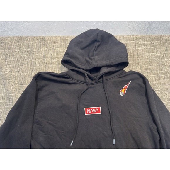 Eighty Eight Brand Hoodie Large‎ Astronaut Outer Space Black NASA Patch Work - Picture 9 of 14